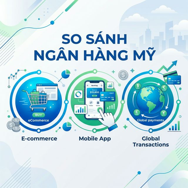 Mở Tài Khoản Ngân Hàng Mỹ Cho LLC: So Sánh Mercury, Airwallex Và Wise Business (2026)